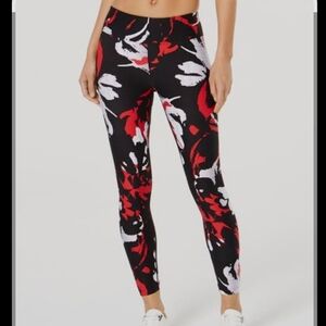 Calvin Klein Black and Red Patterned Leggings
